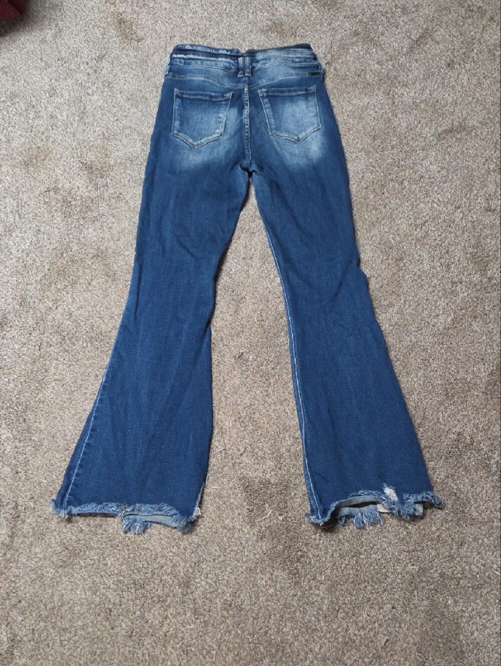 KanCan Dark Blue Distressed Flare Jeans - Picture 7 of 11